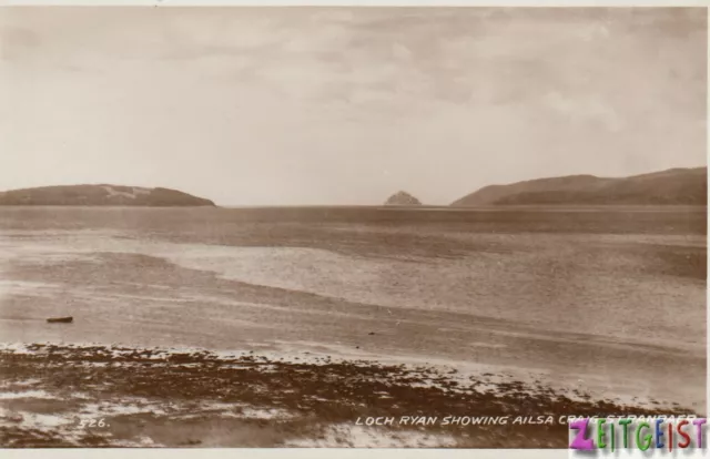 Loch Ryan and Ailsa Craig, Stranraer - vintage Scotland postcard