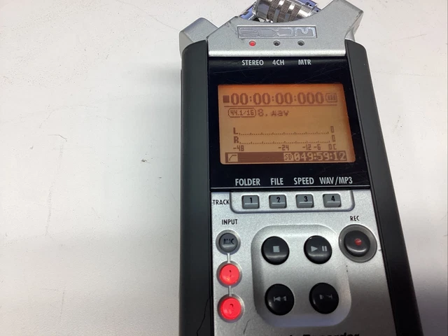 ZOOM H4n PRO PORTABLE HANDY RECORDER NO COVER MUSIC INSTRUMENT TESTED WORKS
