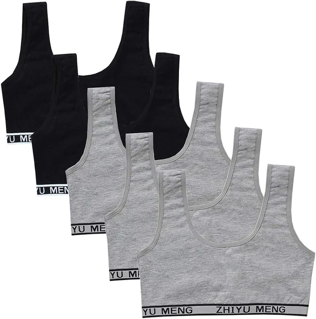Lot De 5 Filles Brassieres Dentelle,Bra Gilet Sous-Vêtements Bustier Fille Souti