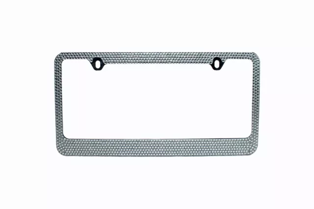 Metal License Plate Frame Bling RhineStone Chrome Crystal Diamond Glitter 2pc