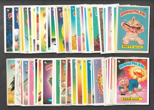 50 Garbage Pail Kids cards (Original Series) 1985-1987 --No Duplicates-- Lot #1