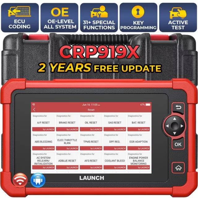 🔥🔥2024 LAUNCH CRP919X PRO Outil diagnostics Systèmes Complète Codage ECU TPMS