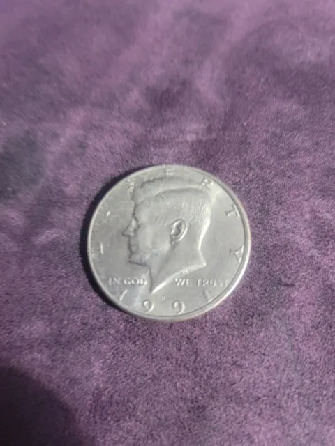 1991 US JFK coin half dollar