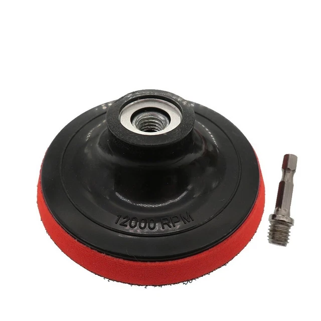 Almohadilla de lijado almohadilla de pulido accesorios poliuretano negro/rojo plato de soporte