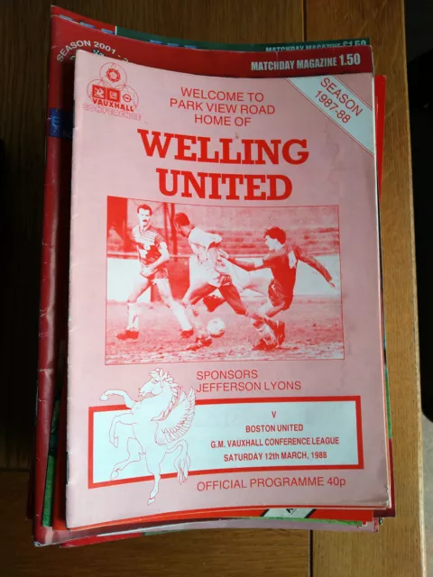 Welling United Home Football Programmes 1984-2014 You Select