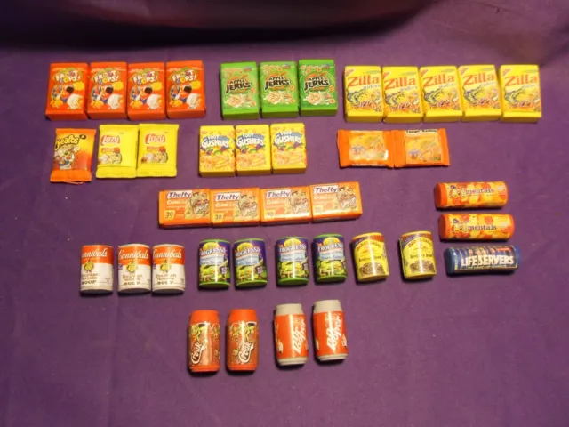 Huge Lot Of 40 Topps Wacky Packages Erasers Rare! Cheapos * Froot Oops! * Lazy +