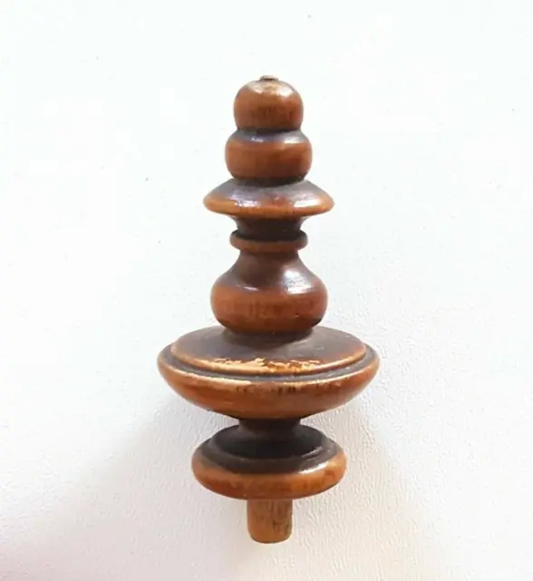 Wood carving finial Antique post topper for Furniture Architectural salvage 2.5"