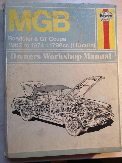 Haynes MGB Roadster & GT Coupe 1962-1974 Manuale officina 1798cc
