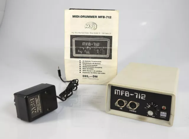 MFB-712 MIDI-DRUMMER DRUM MACHINE DRUM-COMPUTER MIT ORIGINAL NETZKABEL c