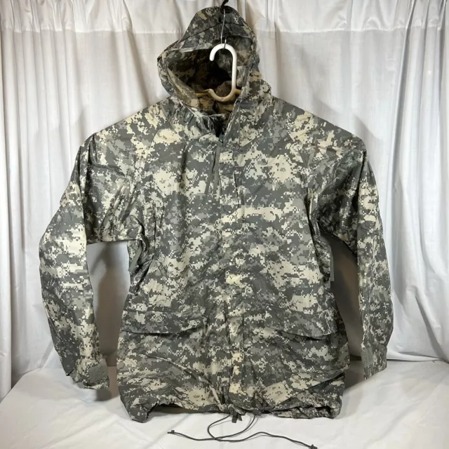 US Military Digital Camo Rain Parka Jacket Roll Up Hood Medium Green Rainsuit US Military Digital Camo Rain Parka Jacket Roll Up Hood Medium Green Rainsuit