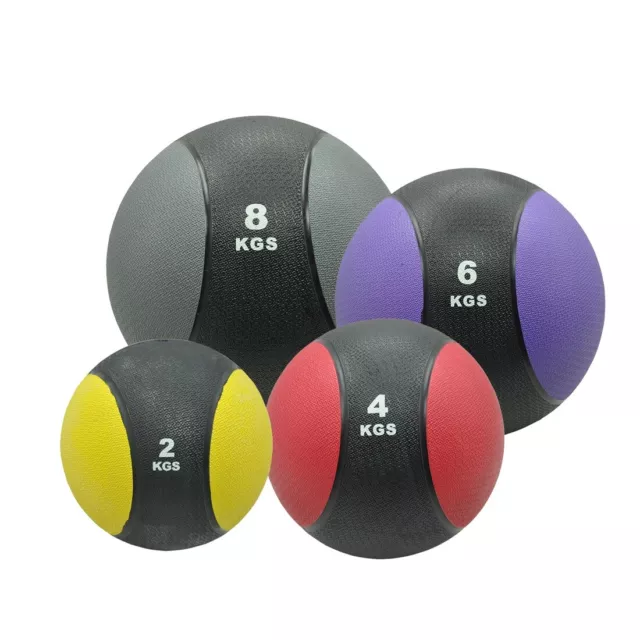 2kg+4kg+6kg+8kg Commercial Rubber Medicine Ball  / Gym Fitness Exercise Ball