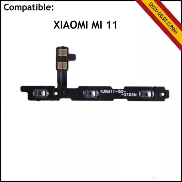 Boton De Encendido Y Volumen Para Xiaomi Mi 11 Flex Power Cable 5G Botones 2