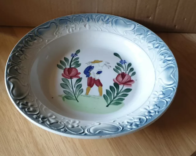 Ancienne assiette creuse en céramique décorative CERANORD ST AMAND vintage