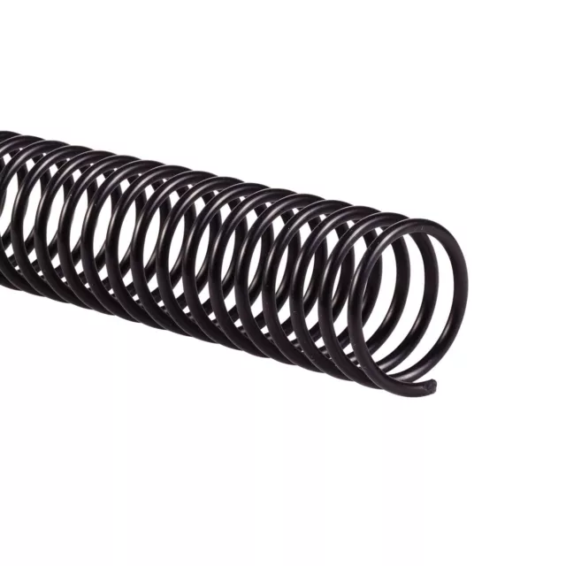 GBC Binding Spines Spirals Coils, 20mm, 160 Sheet Capacity, 4:1 Pitch, Black