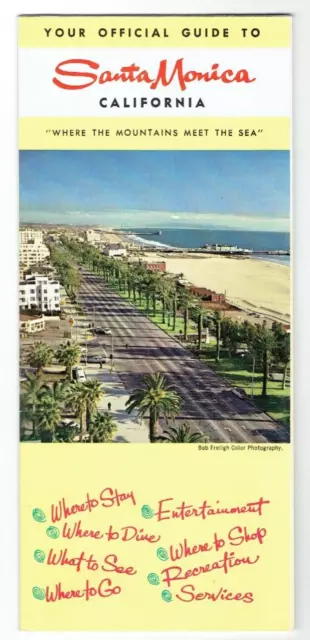 1960s Official Guide to Santa Monica California Where The Mountains Meet The Sea