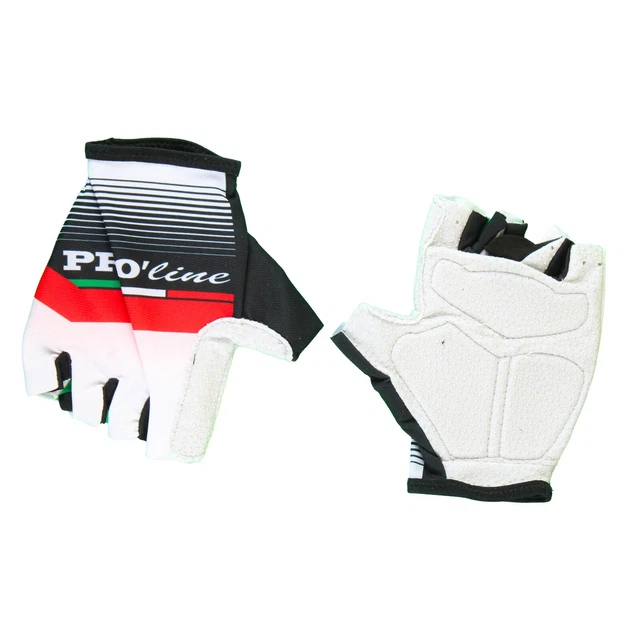 Guanti Ciclismo Bicicletta Da Corsa Estivi PRO' line BiancoRosso All Road Corto