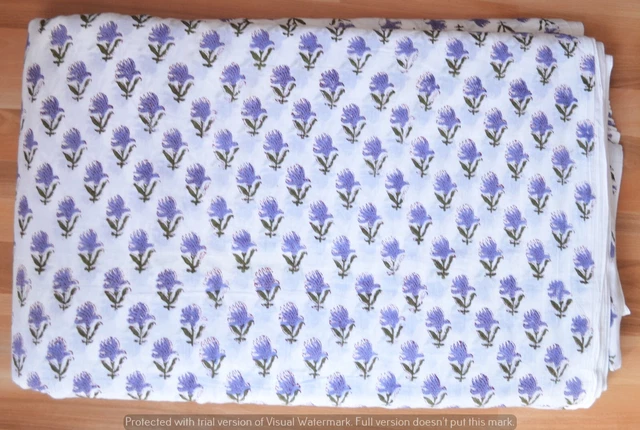 Femme Artisanat Main Bloc Tissu Imprimé Fabrication de Robes Couture Coton