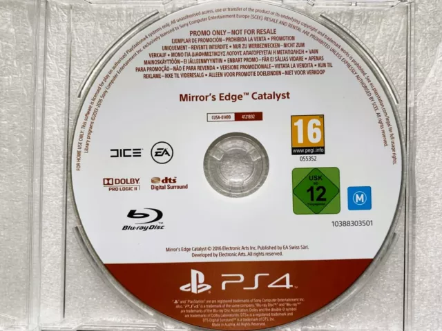 Juego Mirror's Edge Catalyst PS4 PROMOCIONAL Juego Raro PlayStation 4 Promocional (JUEGO COMPLETO)