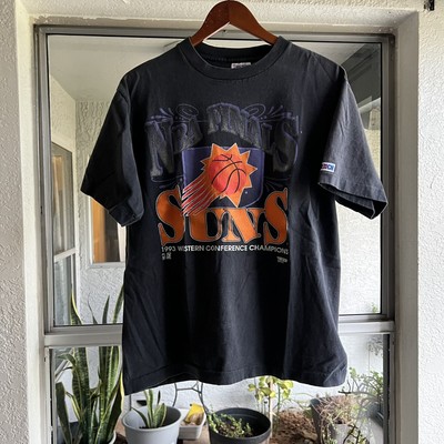 VINTAGE PHOENIX SUNS Finals Trench T-Shirt 1993 90s NBA Single Stitch L $34.99 - PicClick