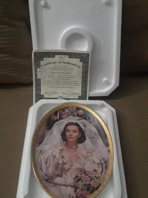 Gone with the Wind Cameo Memories Pearls and Promises Collector's Plate 4th