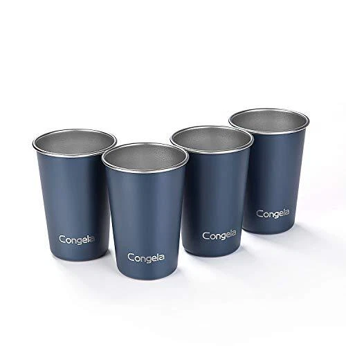 Stainless Steel Cup Large Pint Tumbler 16oz metal Drinking Glassesn
