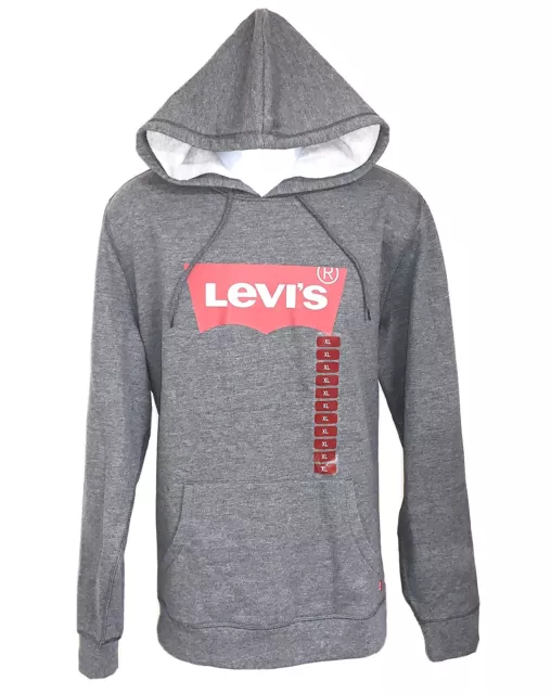 Levis Mens XL Gray Hoodie Sweatshirt NEW