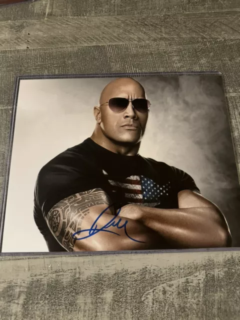 Autographed Dewayne Johnson Authentic Signed 8 x 10 Photo - The Rock dual COAs