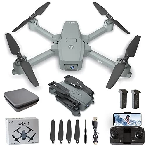 IDEA16 Drone avec Caméra Réglable 4K 5GHz WiFi FPV Pliable Drone Radiocommand...
