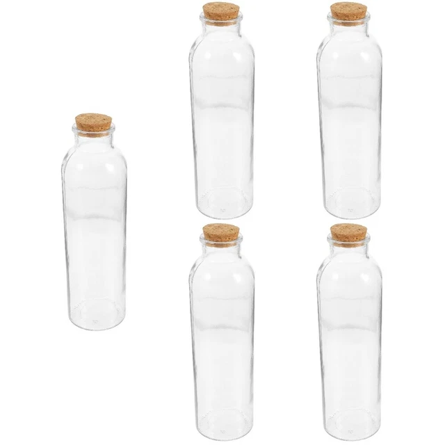 5x jarrón de vidrio botella ecológica botella de vidrio vacía por plantas hogar hágalo usted mismo