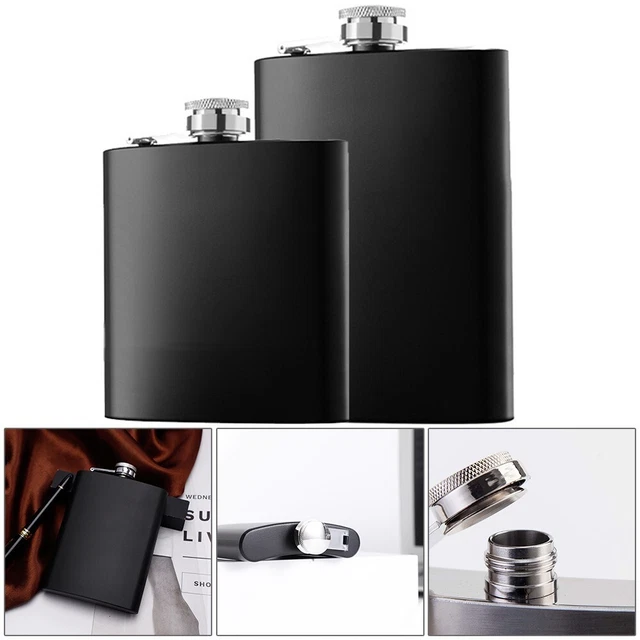 6/8 oz Licor Acero Inoxidable Bolsillo Cadera Frasco Tornillo Gorra Botella de Whisky de Vino
