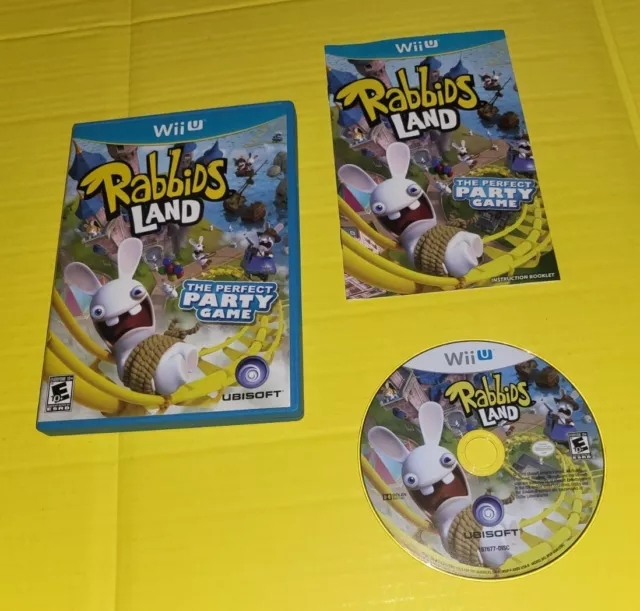 Rabbids Land (Nintendo Wii U, 2012) Complete CIB Tested Working