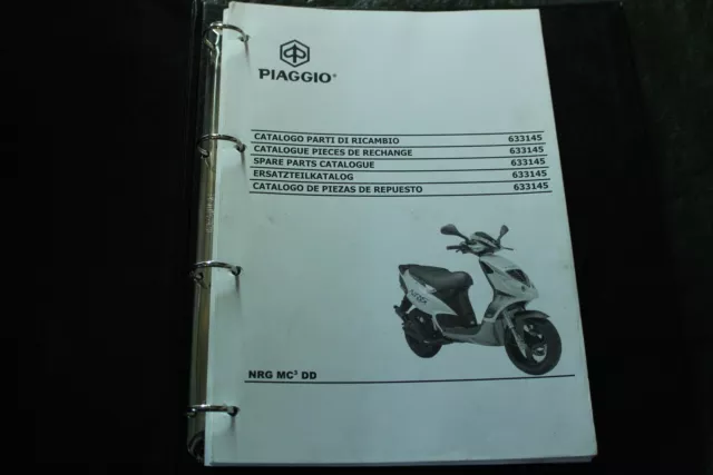 L2) 633145 Catálogo de piezas de repuesto Piaggio NRG MC3 50 DD ZAPC32 Catálogo Libro Cuaderno