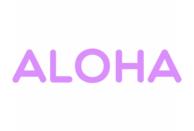 Aloha Sticker - Hawaiian Greeting Decal - Select Color and Size