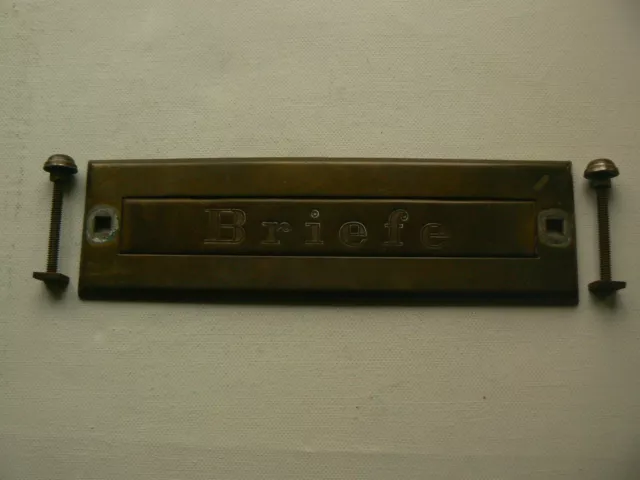 Bauhaus,Briefklappe,Zeitungsschlitz,Zeitungsklappe,Einwurf,Messing,gebraucht
