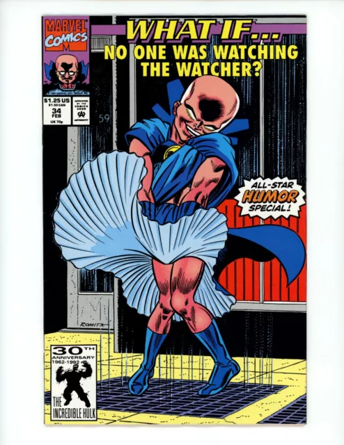 What If #34 Comic Book 1992 VF- Scott M John Romita Marvel Comics The Watcher