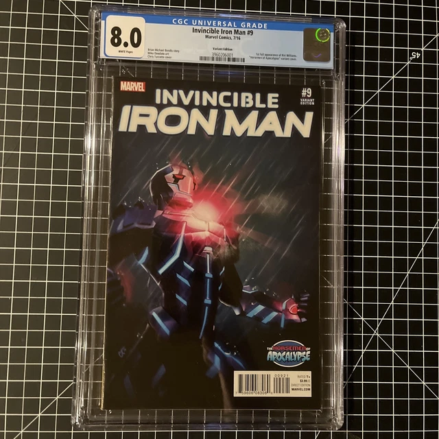 🔥🔑Invincible Iron Man 9 CGC 8.0 Turcotte Variant 1st App Riri🔥🔑