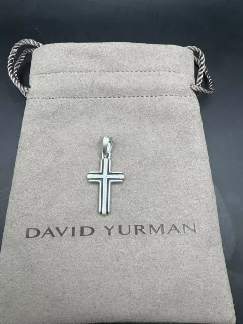 DAVID YURMAN STERLING Silver Small Deco Religious Cross Pendant $200.00 ...