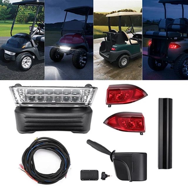CLUB CAR PRECEDENT Golf Cart Full LED Headlight Kit with Tail Lights
