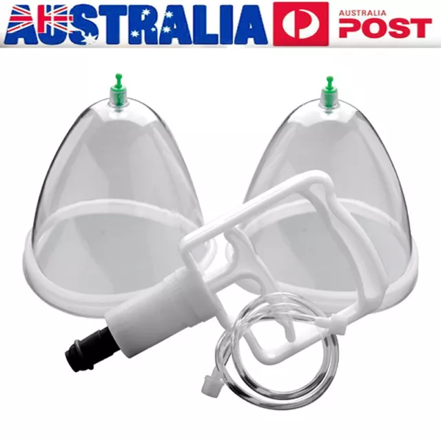 🟢Breast 2 Cups System Breast Enlargement Massager Breastfeeding Suction Pump
