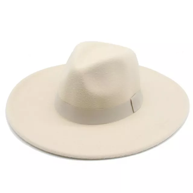 Sombrero Fedora Hombre Mujeres Gorras Vestir Ala Ancha 9.5cm Banda Cinta Boda