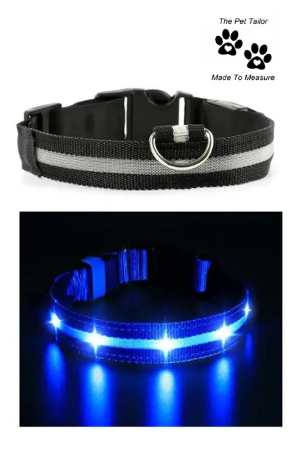 Springer Spaniel LED Collar de Perro Talla M Medio Iluminación Parpadeante Cable