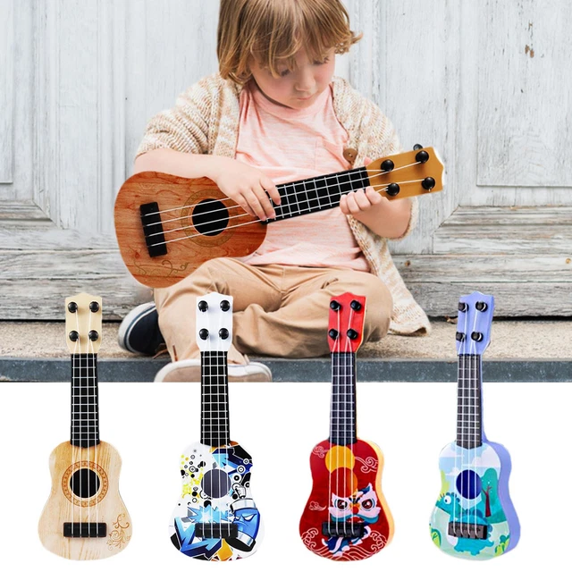 Kinder Ukulele 36cm - Musikspielzeug Mit 4 Verstellbaren Saiten Für Kleinkinder