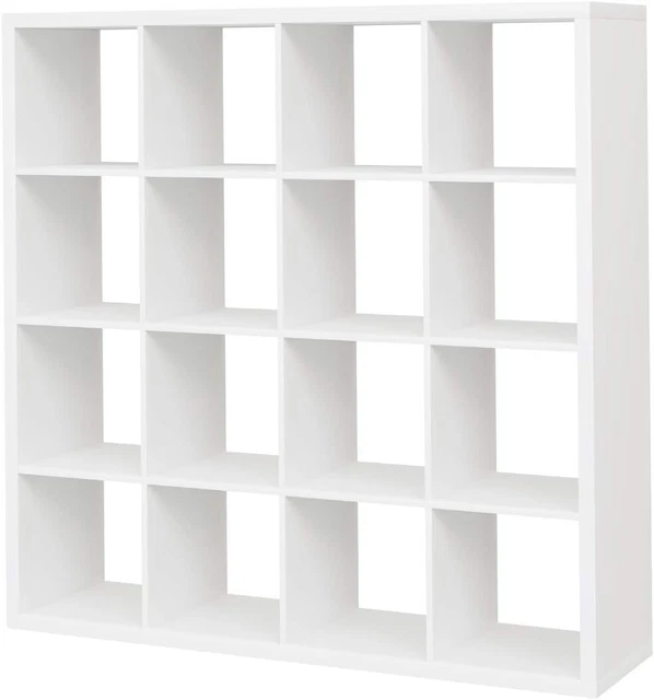 IKEA KALLAX SHELVING Unit - White 4x4 Square - 3 drawer / 1 cupboard ...