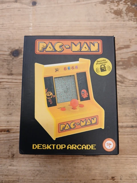 PAC-MAN DESKTOP MINI Arcade Machine Retro Pacman Game Console-boxed £9. ...