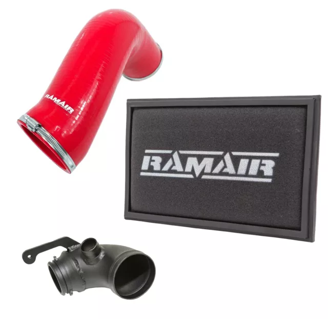 Rot RAMAIR Luftfilter Panel Ansaug Schlauch Turbo Ellbogen Pro VW Golf Gti R