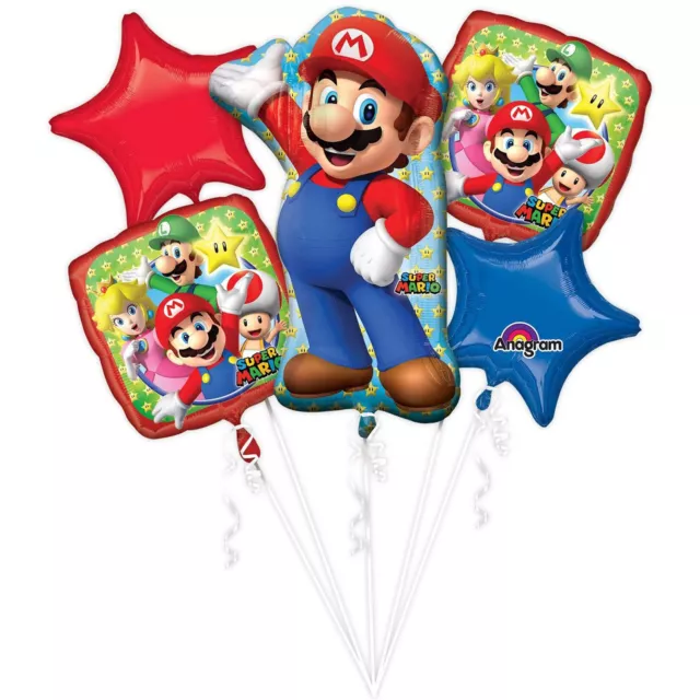 Faveurs d'anniversaire pour Enfants Mario, 46 Pièces Mario Anniversaire  Fête Faveurs, avec Mario Bracelets, Pochettes Cadeaux, Cartes d'invitation