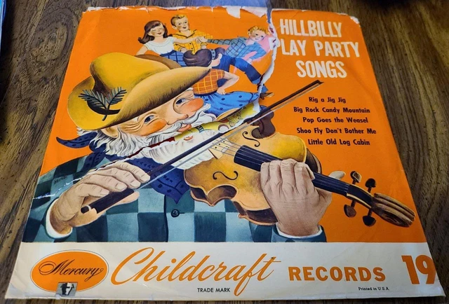 1950s Mercury Childcraft Hillbilly Play Party Songs Red Vinyl Record w Sleeve