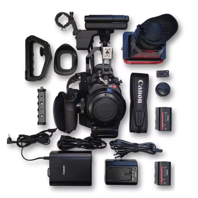 Cuerpo de videocámara Canon EOS C300 Mark I con accesorios