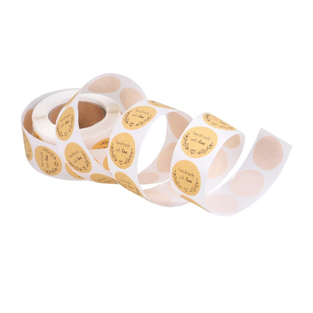 500 Sheets/Roll Paper Sealing Stickers Gift Adhesive Decals Labels Scrapbooking