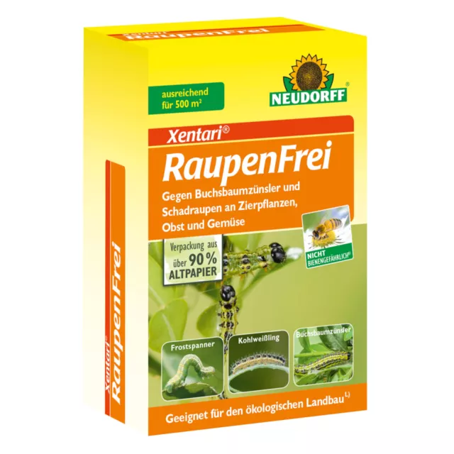 NEUDORFF - Raupenfrei XenTari 25g Buchsbaumzünsler Raupen Schädlinge Obst Wein